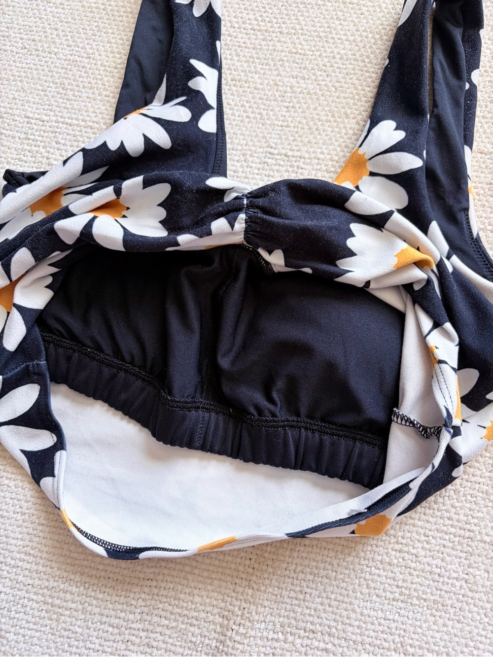 Daisy Crop Top Sports Bra + Bike Shorts Matching Set — Small Top / XS Bottom - Picture 5 of 14